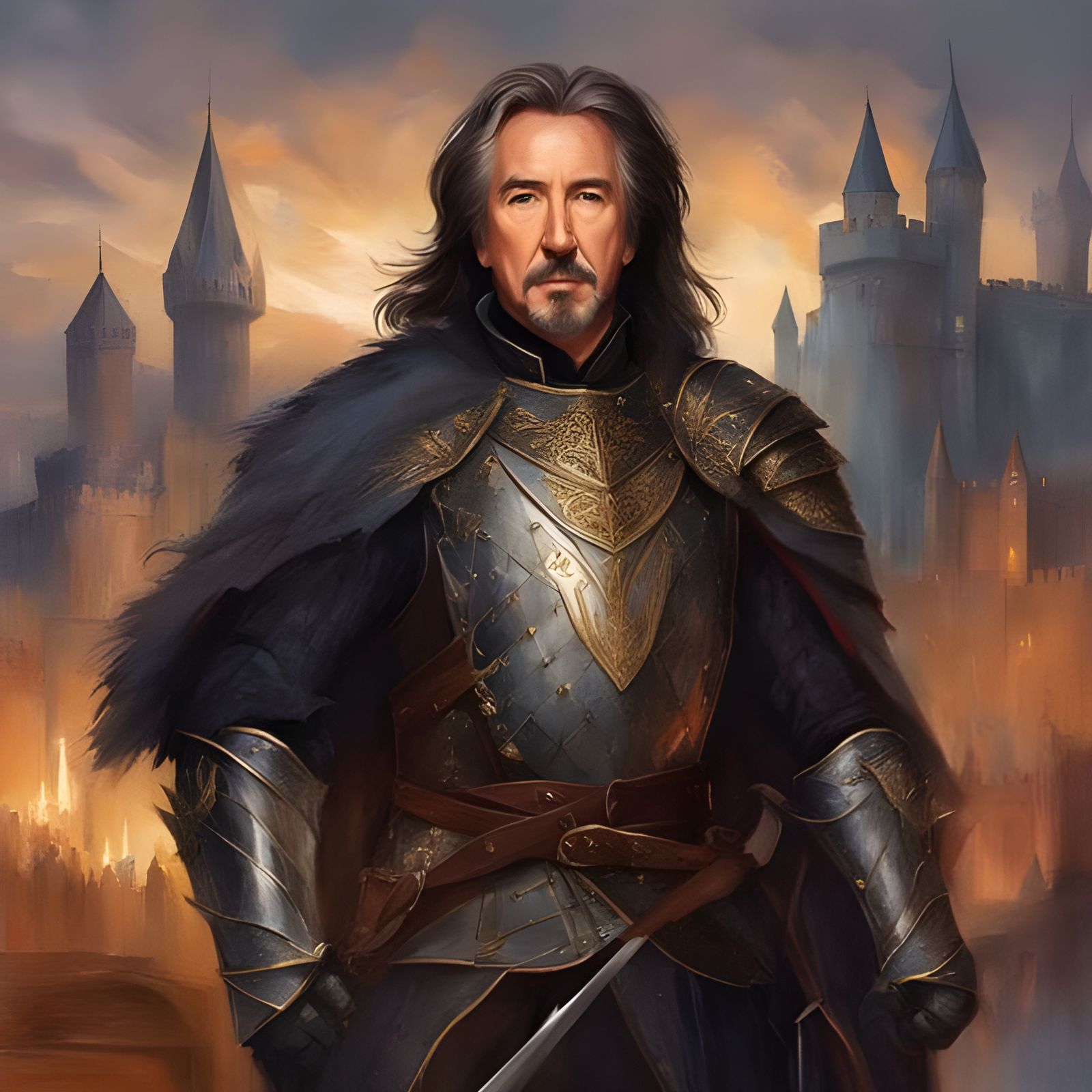 Brutal Sheriff of Nottingham Portrait in Dark Fantasy Style