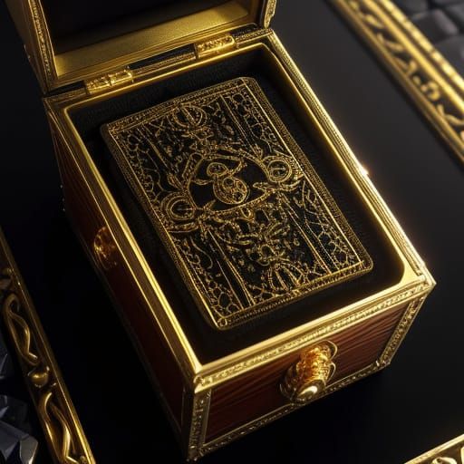 Hyperrealistic Treasure Chests in Dark Academy Style