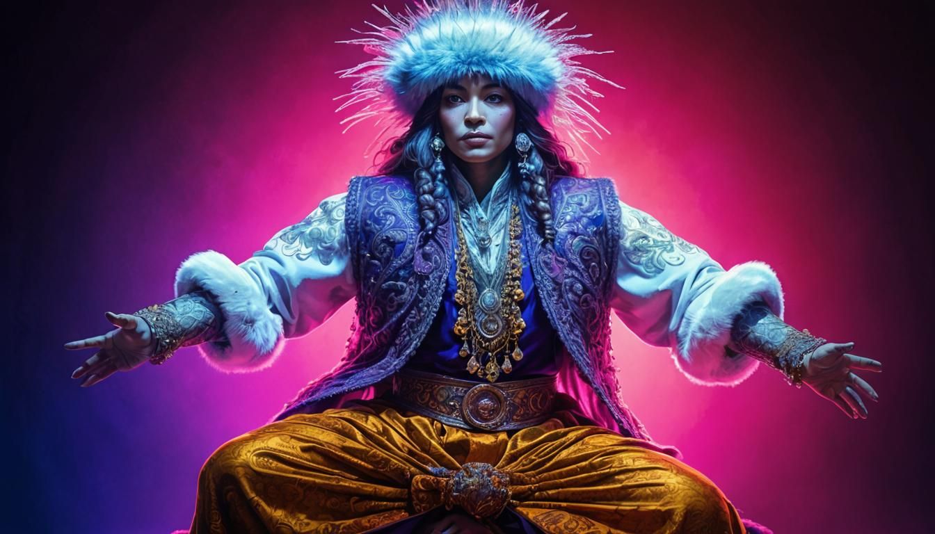 Tzigane Woman in Fur Toque, Art Nouveau Style