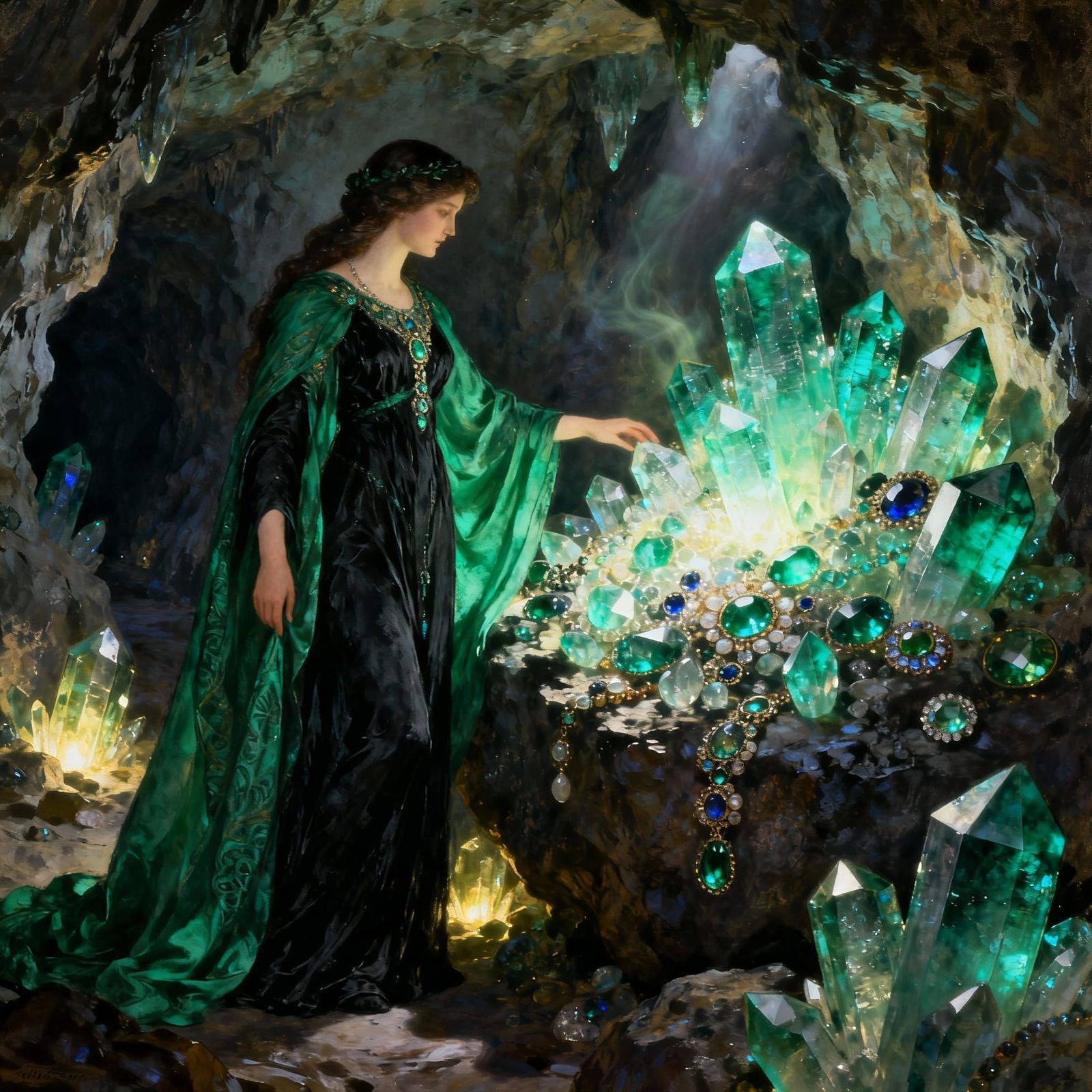 Goddess of Malachite Mine Unveils Crystal Treasures