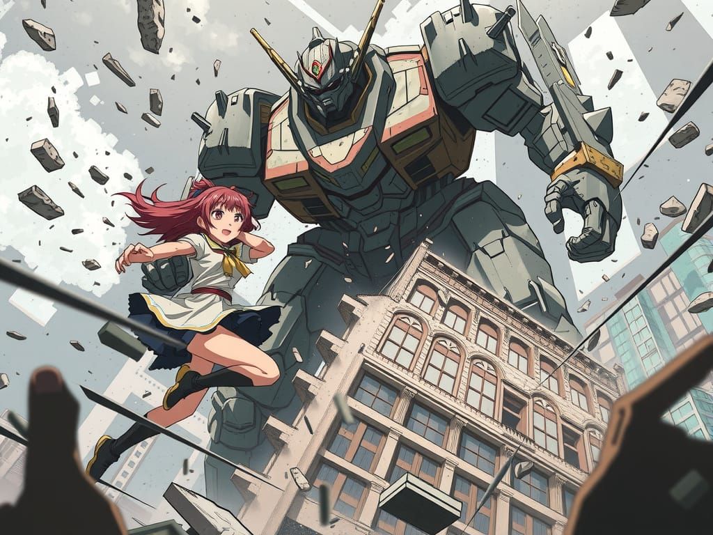 Ochako Uraraka in Epic Battle with Armored Foe