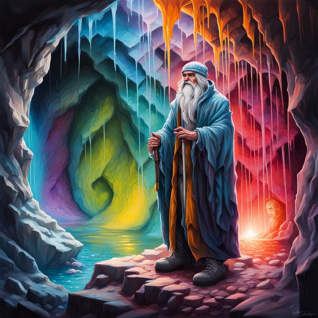 Merlin's Crystal Cave Imprisonment: Graffiti Art