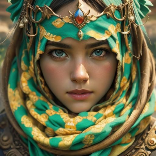 Photorealistic Portrait in Detailed Matte Painting