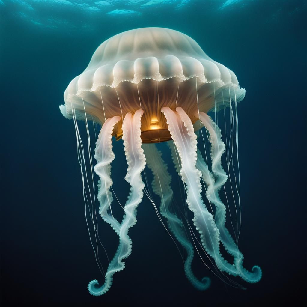 Enormous Deep-Sea Jellyfish Octahedron: Holographic Astral I...