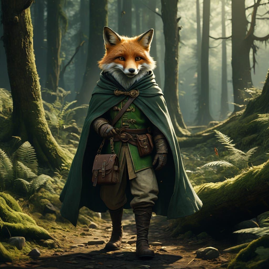Enchanted Fox Embarks on Whimsical Forest Quest