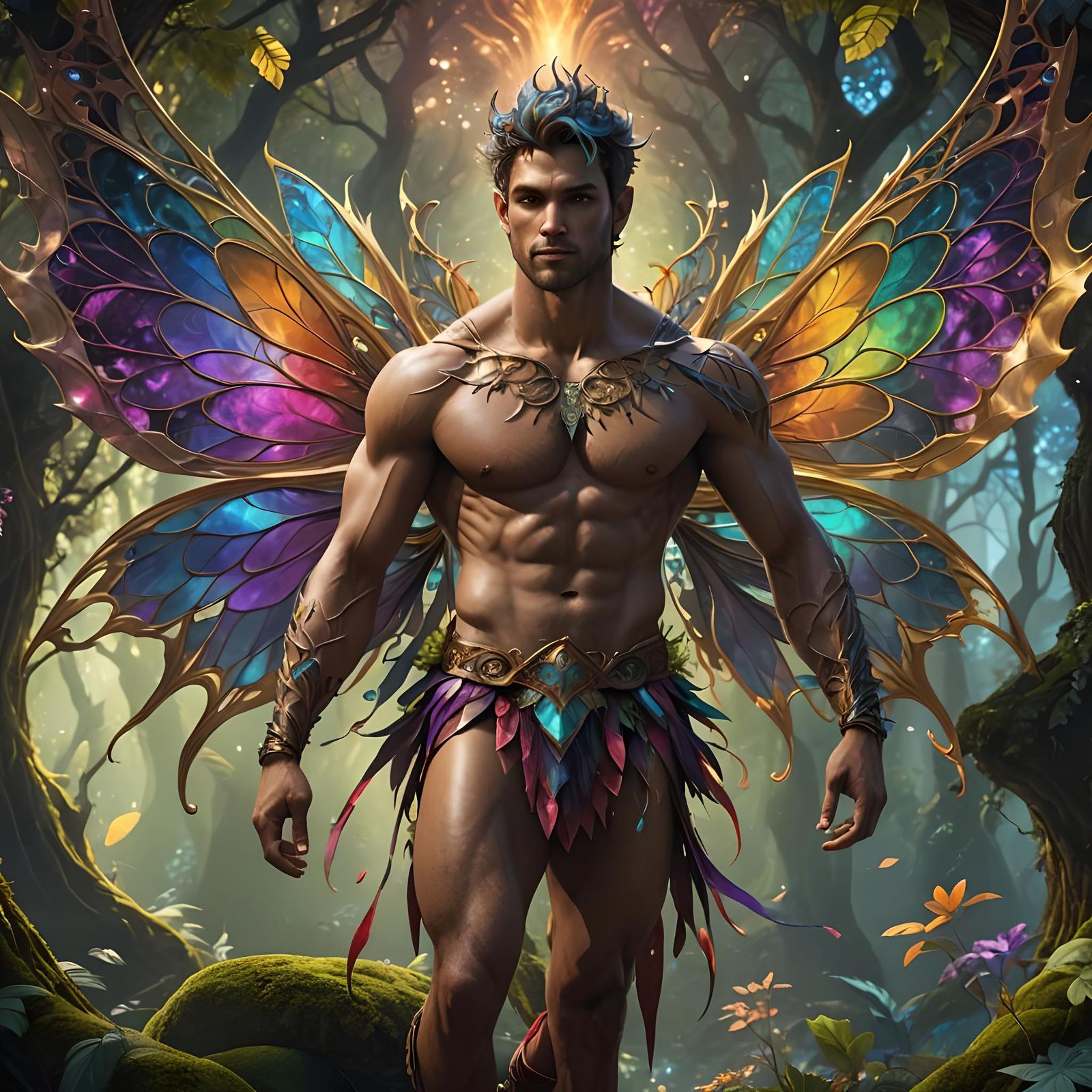 Ethereal Gay Fairy in Fractal Fantasy Art