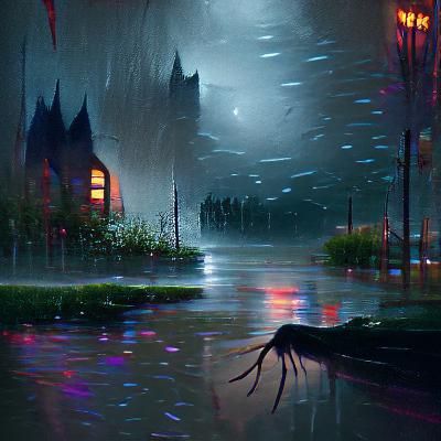 Sinister Rainy Night