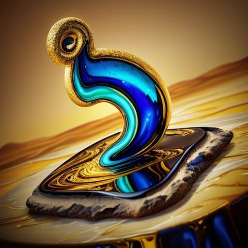 Surreal Melting Objects in Oil Painting Style