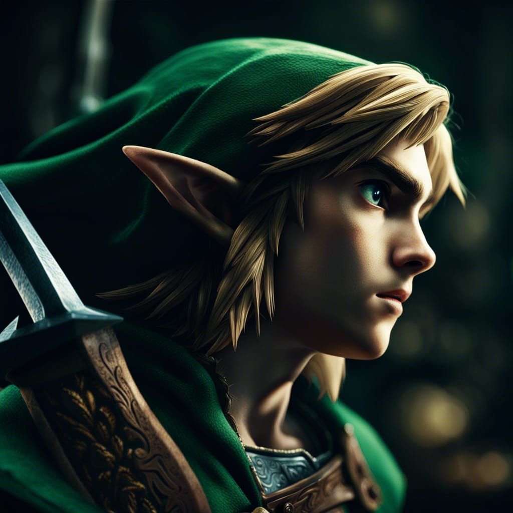 Hyperrealistic Link from Legend of Zelda