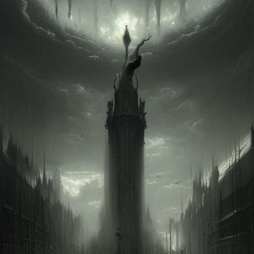 Lightning Blood: A Dark Fantasy Engraving