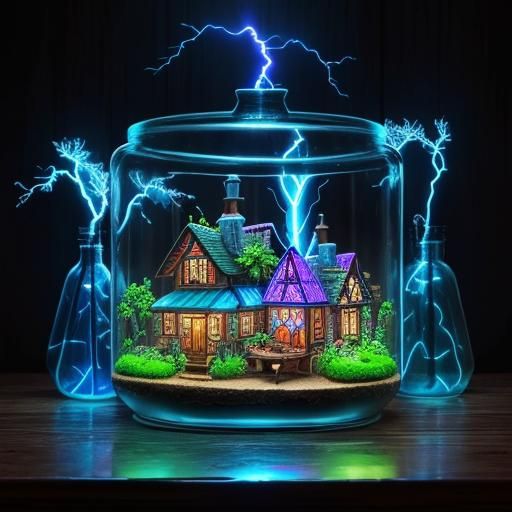 Magical Terrarium: Fantasy Village in Glass Jar