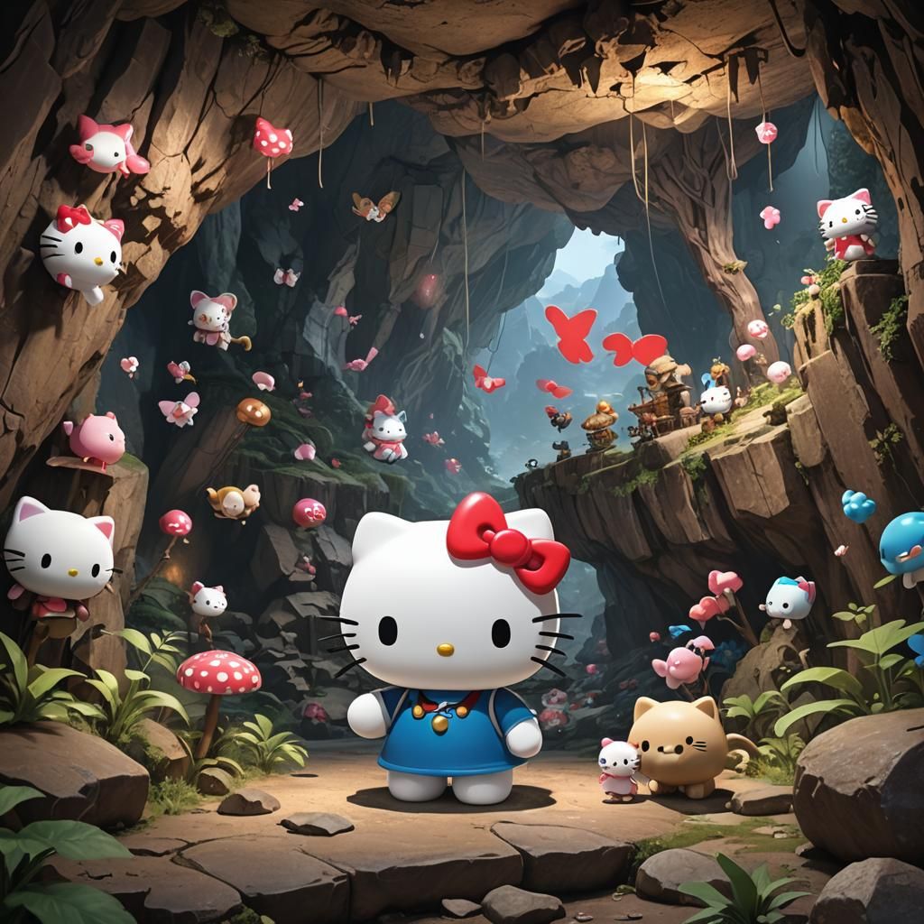 Hello Kitty Hunting Mammoths: Ancient Cave Art