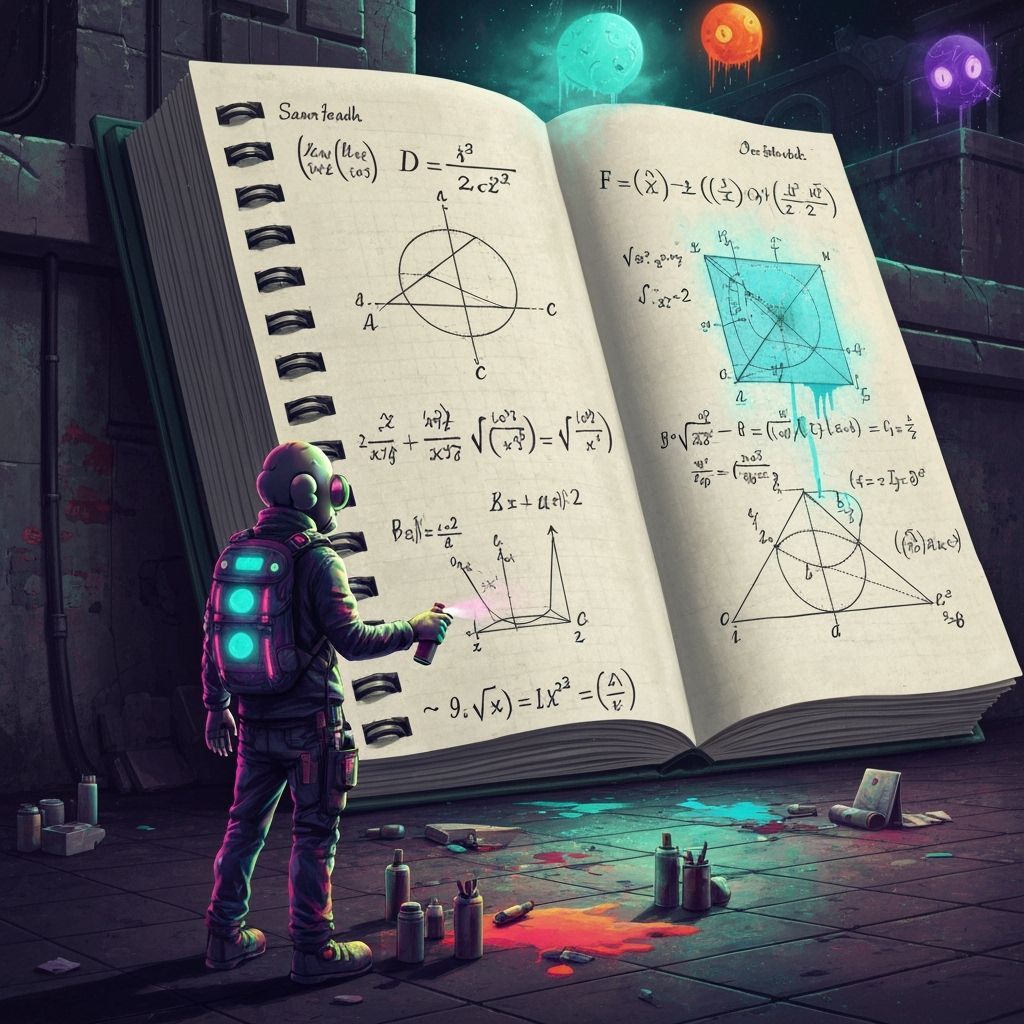 Graffiti Artist Creates Math Portal in Street Art Style