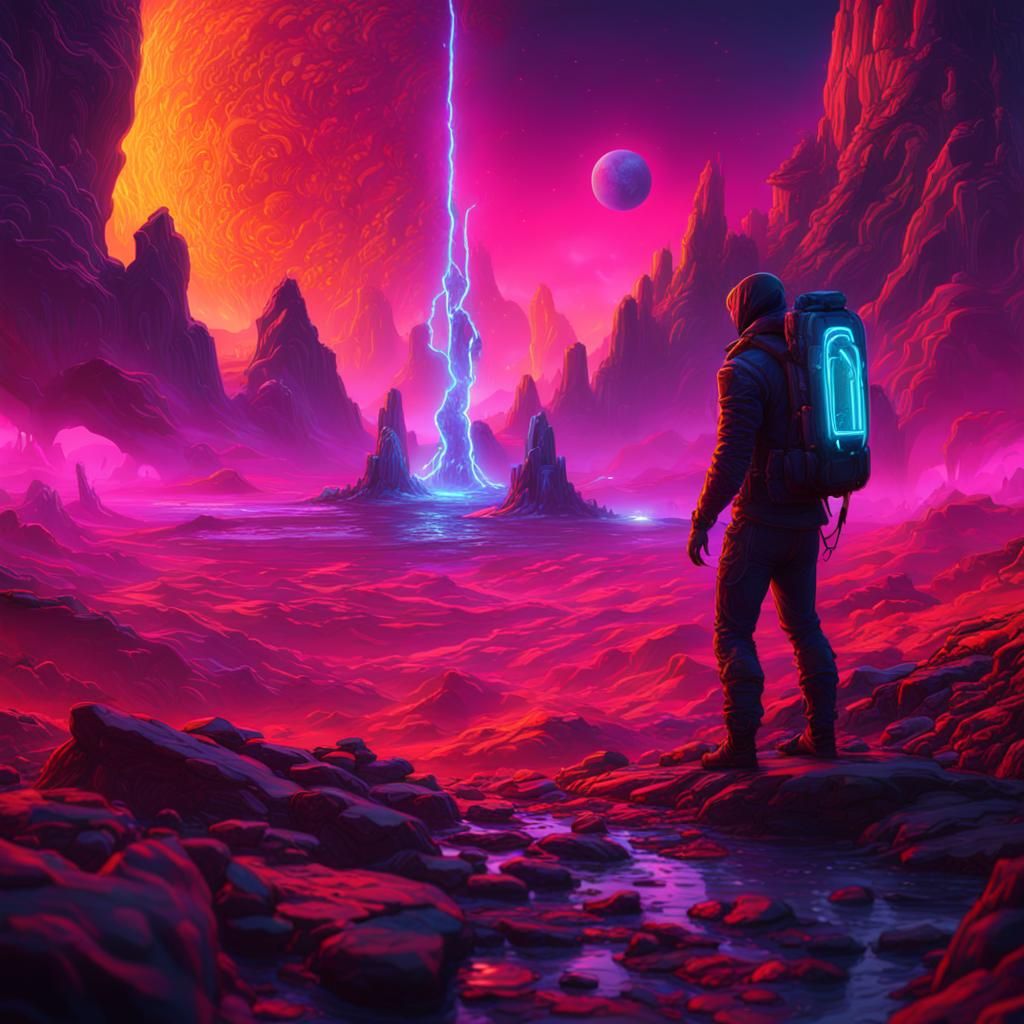 Neon Earth and Man: Fantasy Concept Art