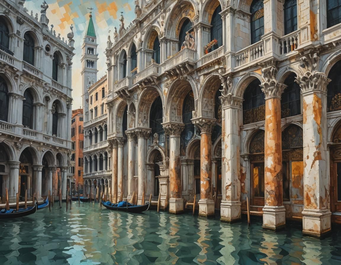 Venice Grand Canal Abstract Art