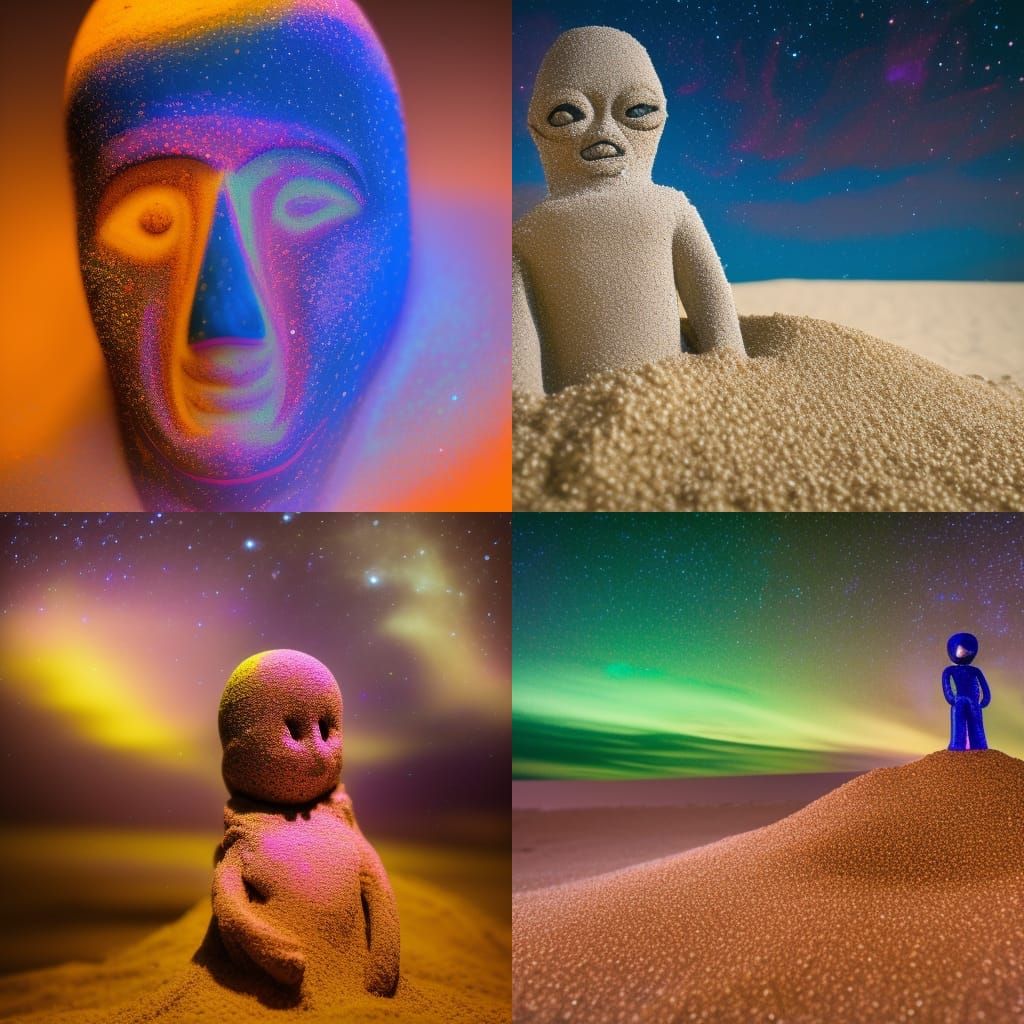 Ultraviolet Sand Man in Cosmic Nebula
