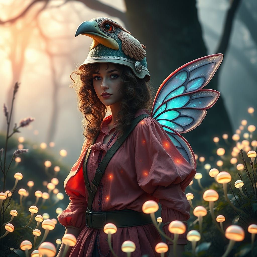 Fairy Miller in Power Rangers Attire with Iridescent Wings