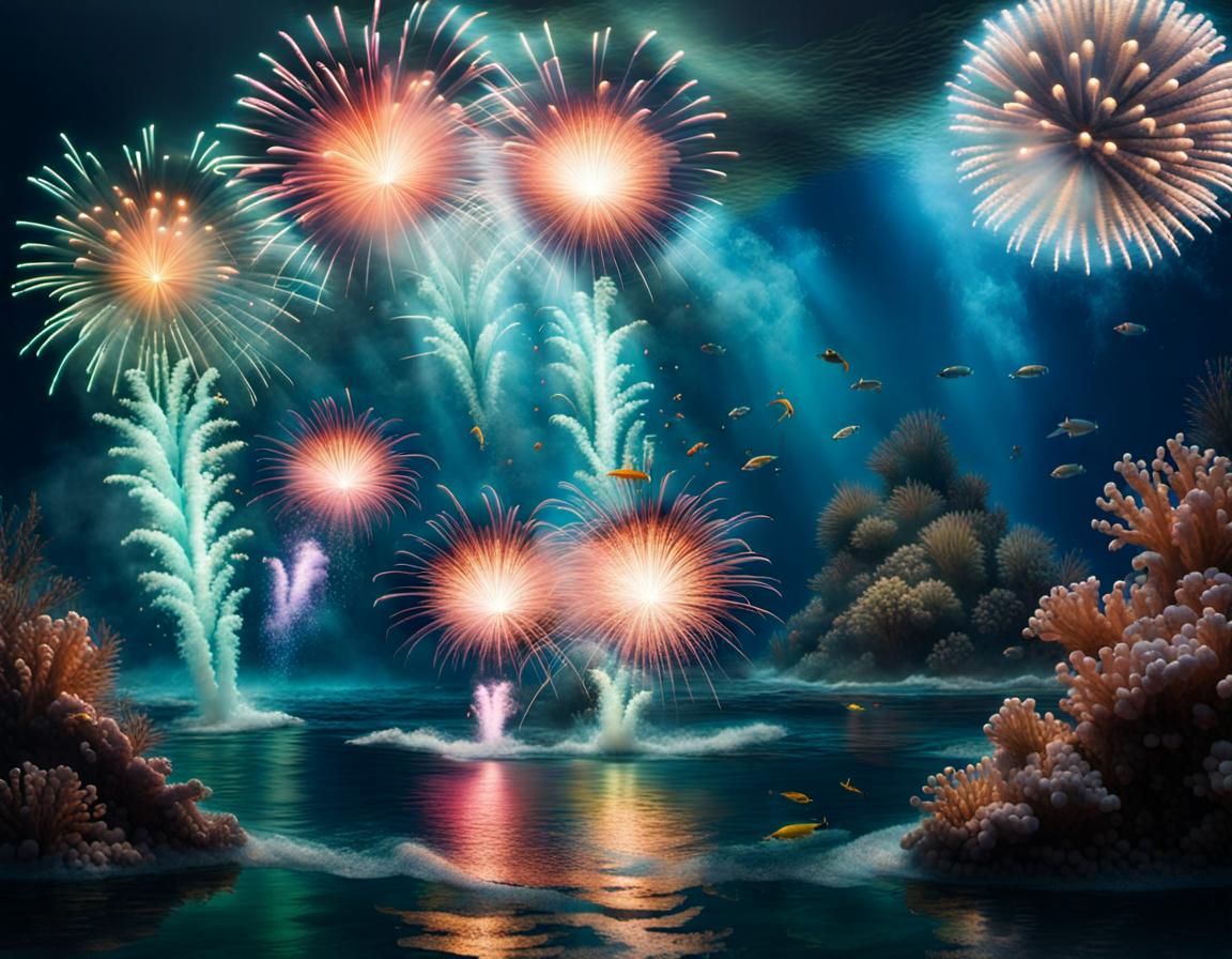 Underwater Fireworks
