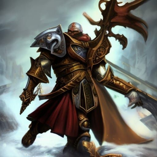 Mage Heals Knight: Dark Fantasy Concept Art