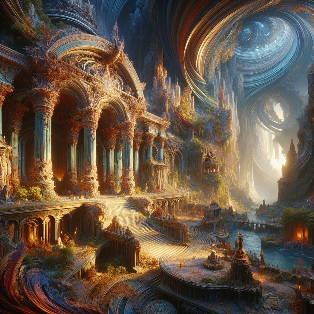 Fantastical Matte Painting with Deep Colors