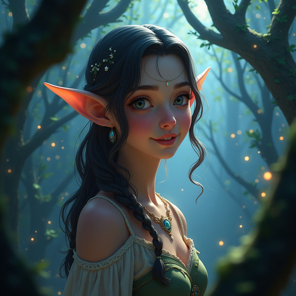 Heroic Elf in Misty Wood, Concept Art