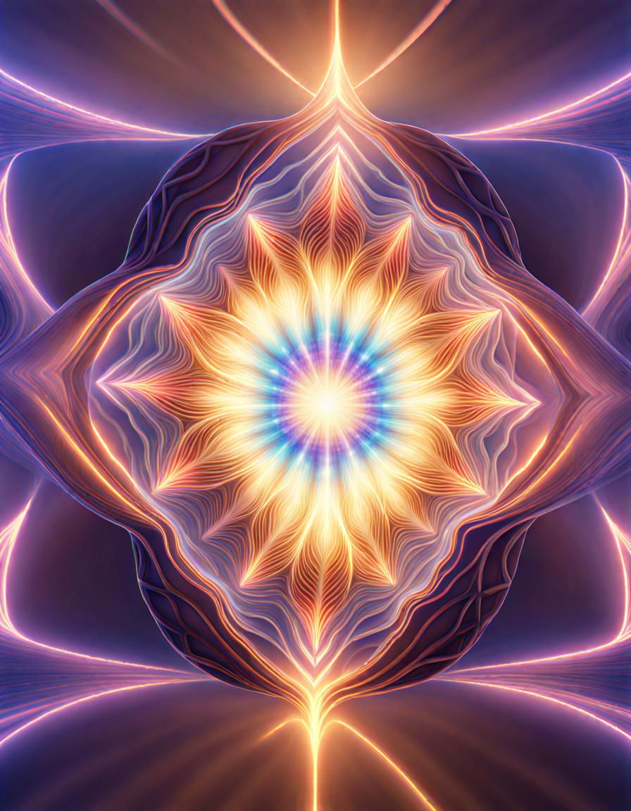 oculus for the descent of Divine light into Anahata, abstrac...