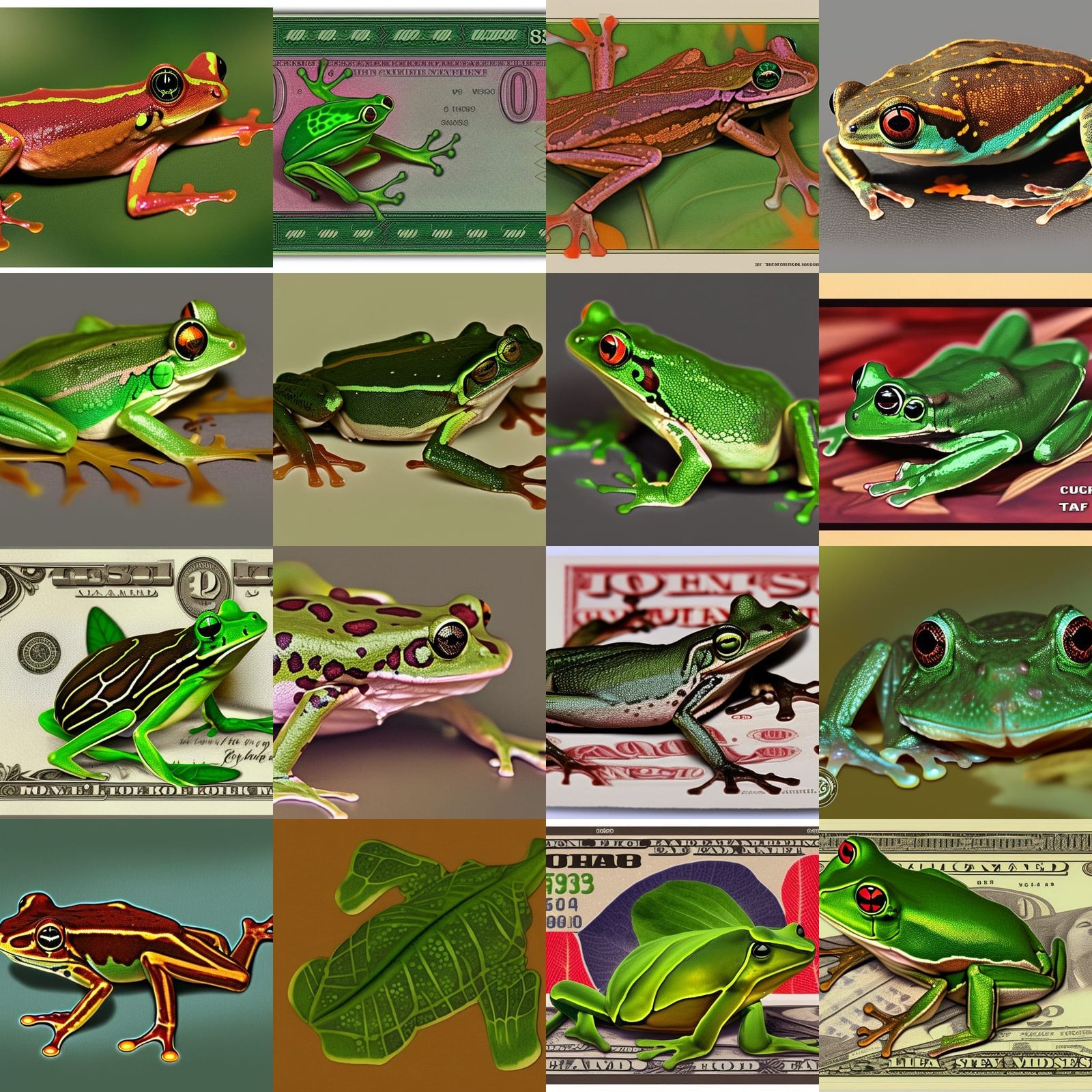 Leaf Frog Banknote: Detailed Matte Painting