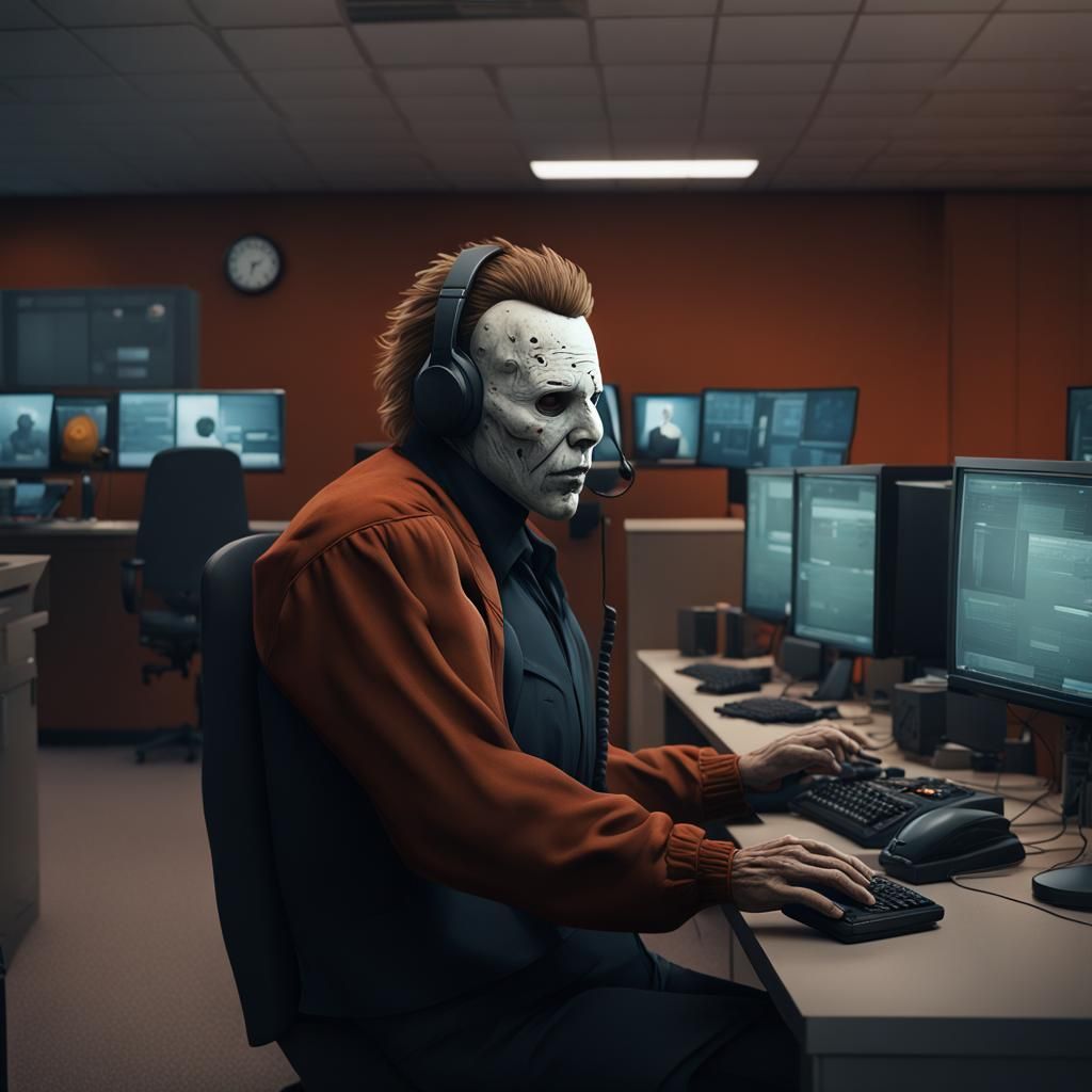 Halloween's Michael Meyers at a Call Center