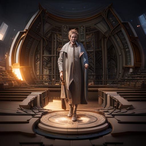 Steampunk Clock in 3D Cinematic Style