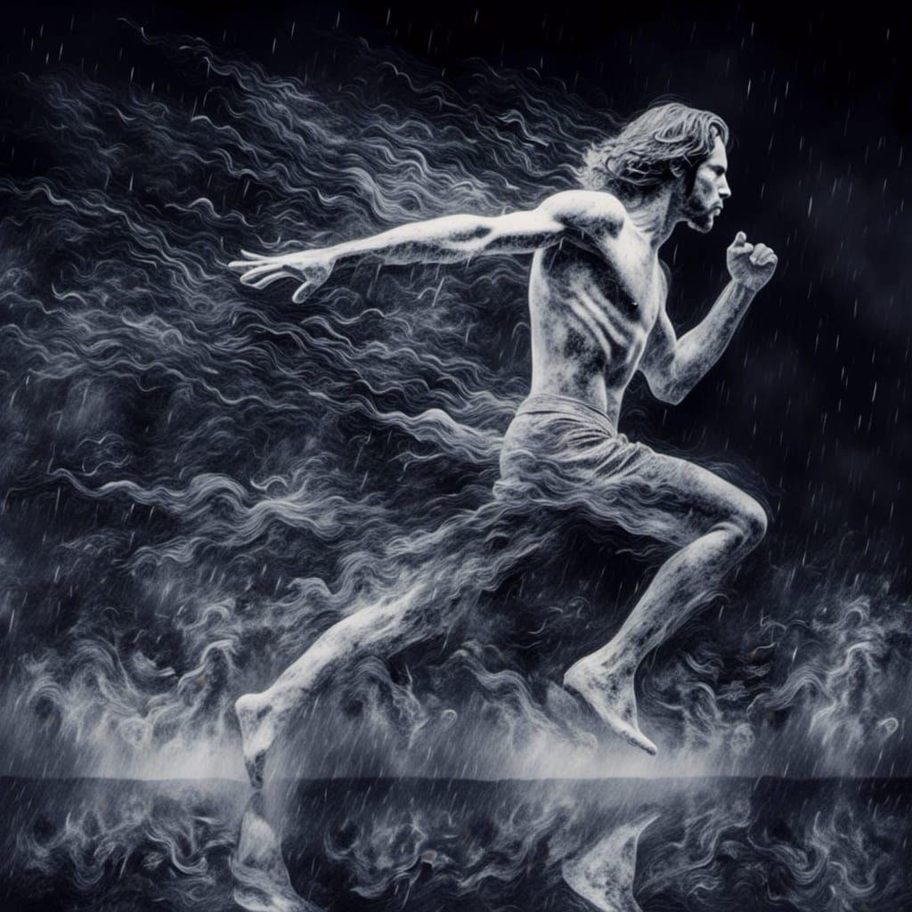 Jim Morrison Double Exposure in Black and White