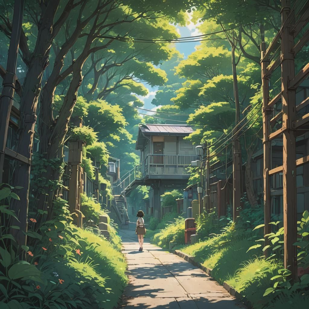 Anime Key Visual Inspired by Studio Ghibli