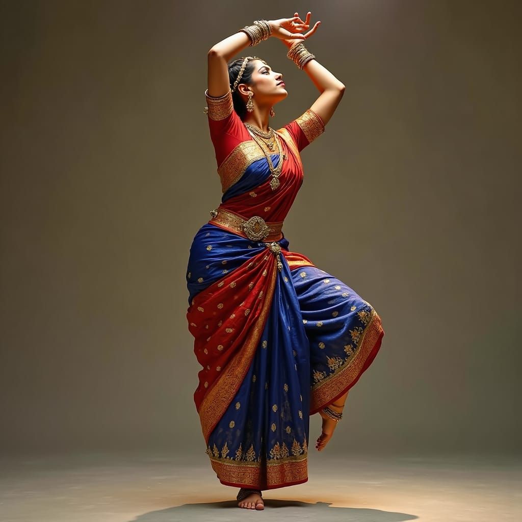 Elegant Indian Woman in Classical Dance Pose