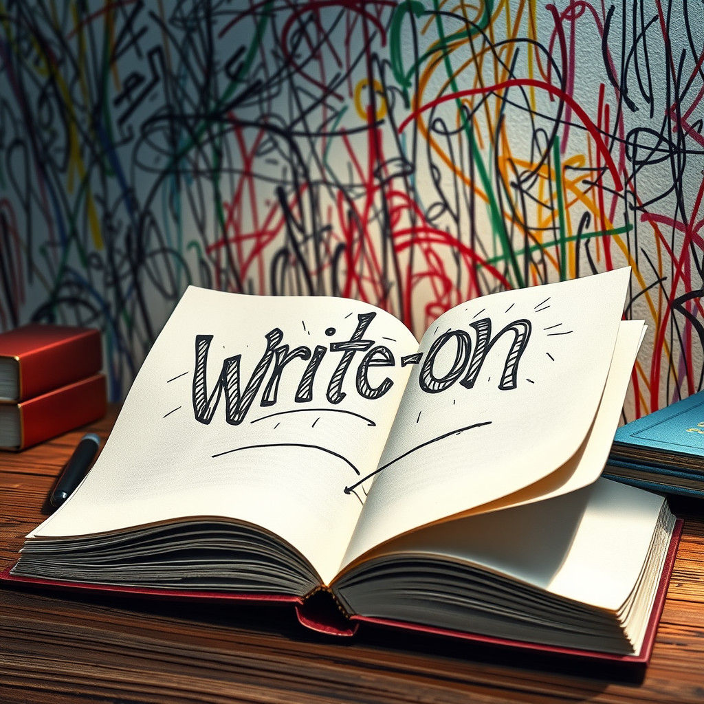 Whimsical Book with Graffiti Art in Seuss Style