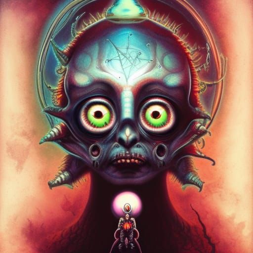 Surreal Third Eye Unleashes Magic: Gothic Horror Art