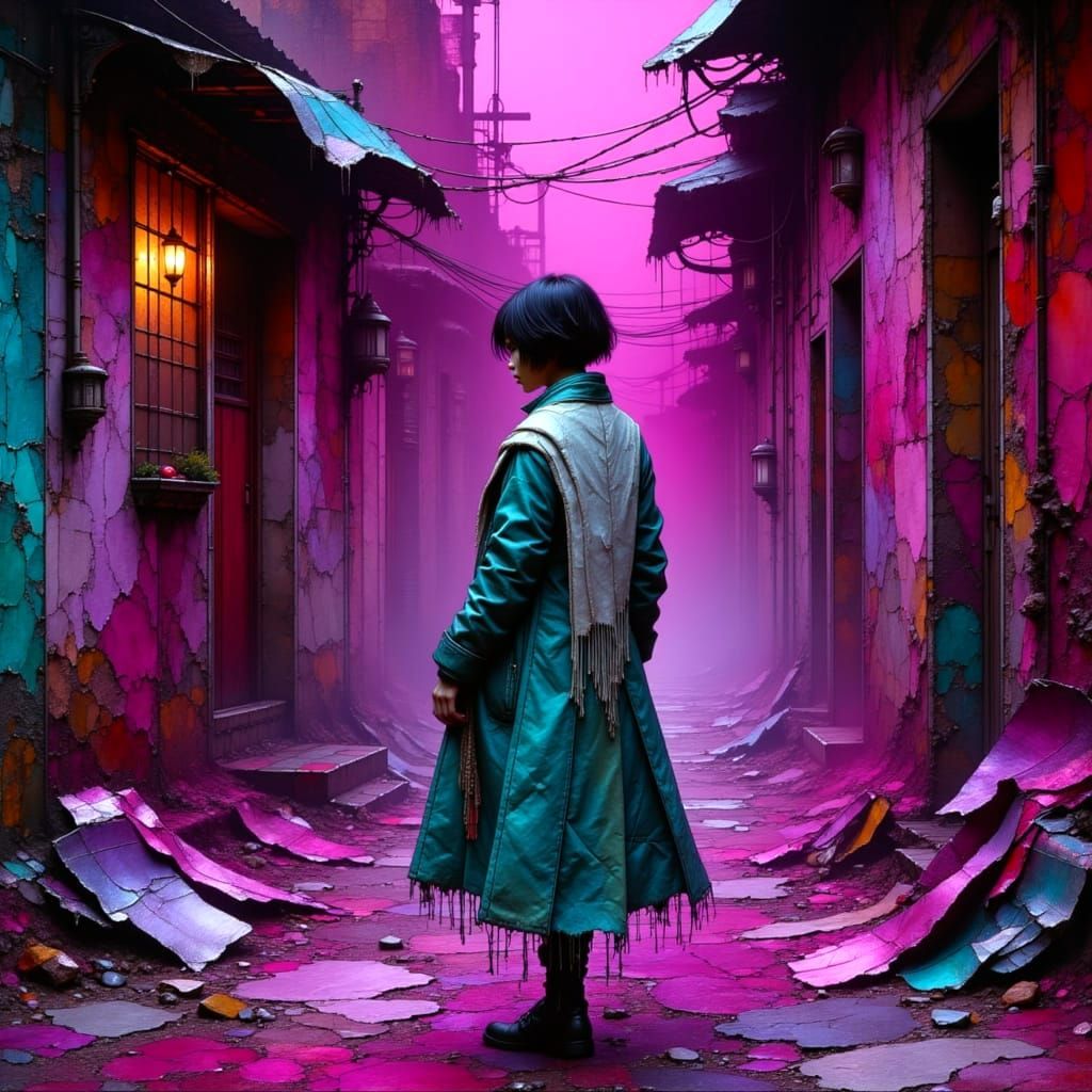 Ethereal Goodbye in Crinkled Metallics