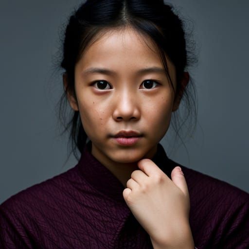 Professional Portrait of an Asian Girl with Bokeh