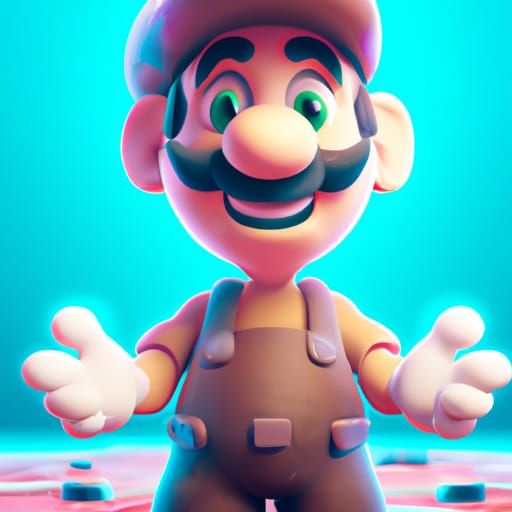 Mario as Pixar-Style 3D Digital Art