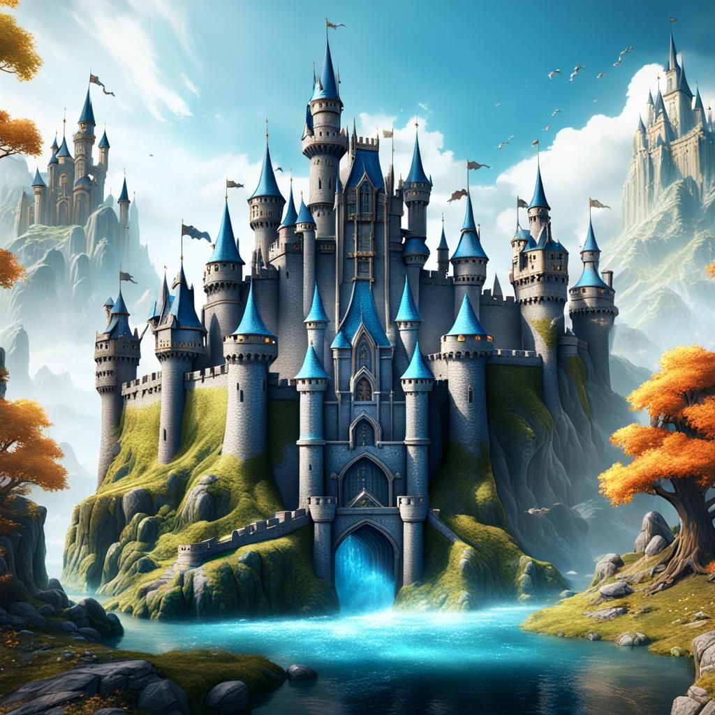 Fantastical Castle in Detailed Matte Painting