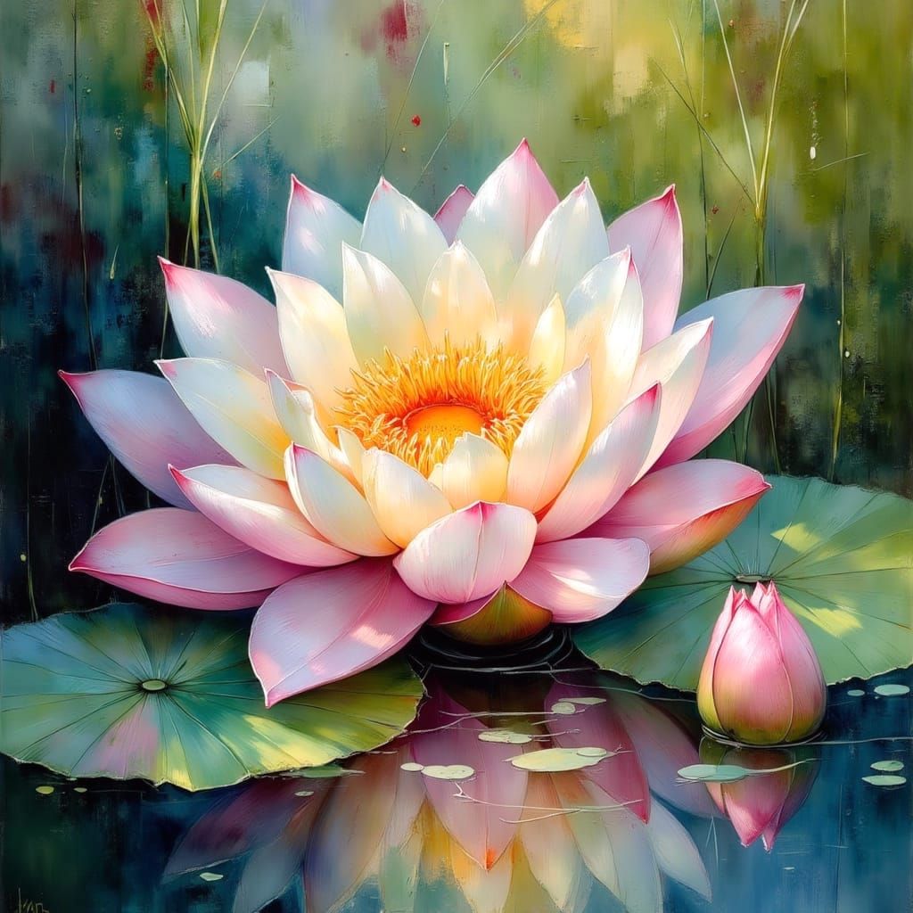 Sacred Lotus Jewel Unfolds in Vibrant Pastel Hues