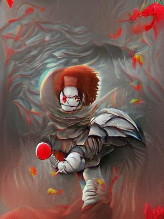 Creepy Clown with Balloons