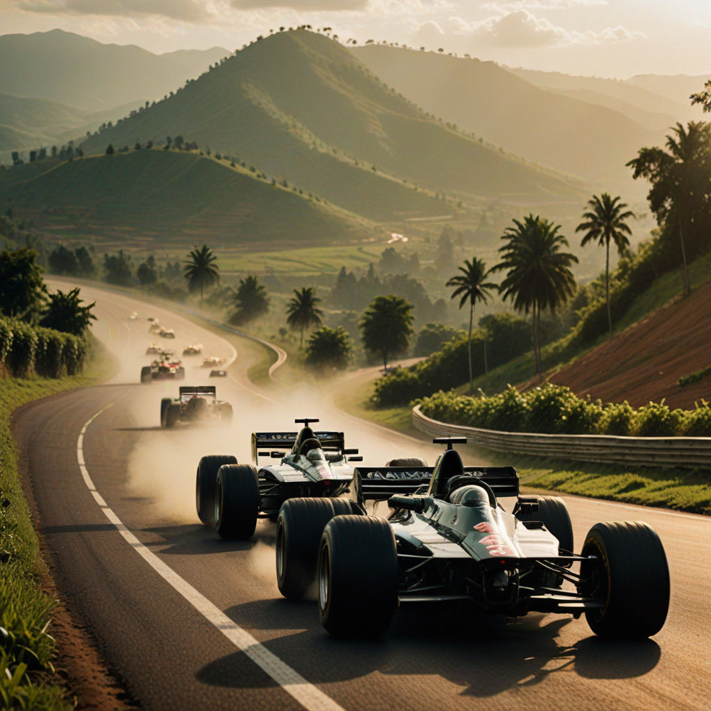 Epic Rwandan Formula One Racing Masterpiece