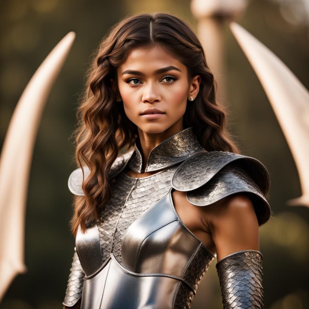 Zendaya in Dragon Scale Armor (DreamShaper version)