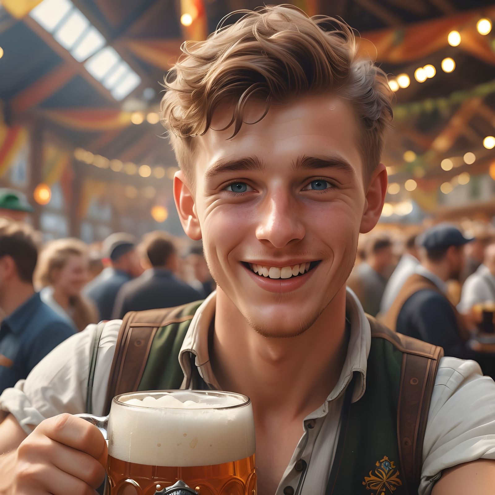 Oktoberfest Portrait: A Happy Irish Lad