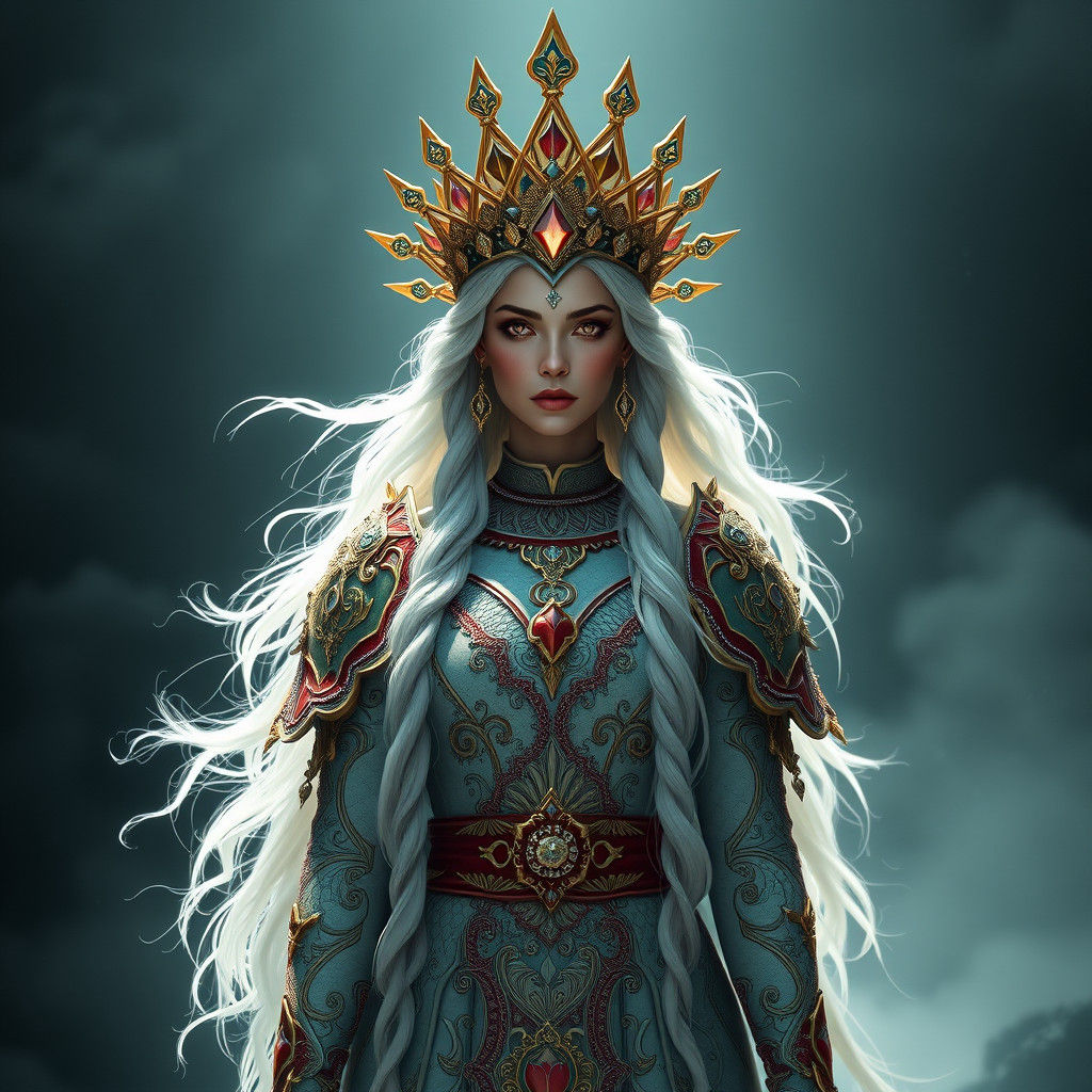 Iranian Goddess Arshtat in Hyper-Realistic Digital Painting