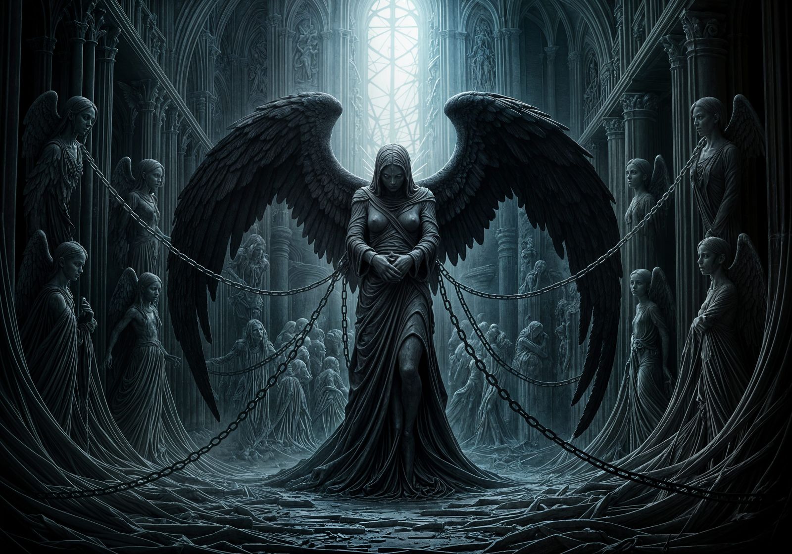 Chamber of Cursed Angel Statue