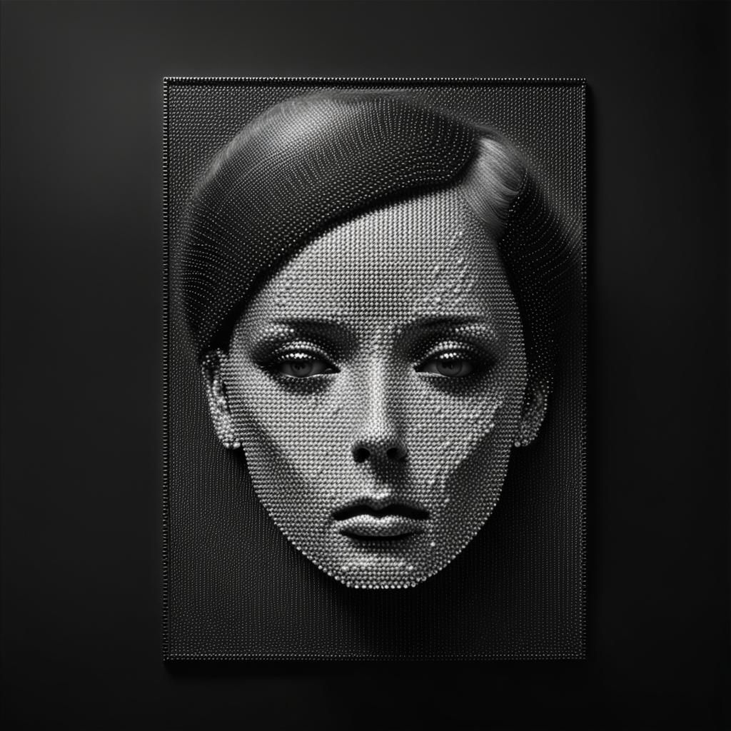 Bauhaus Pin Screen Face in Metallic Silver