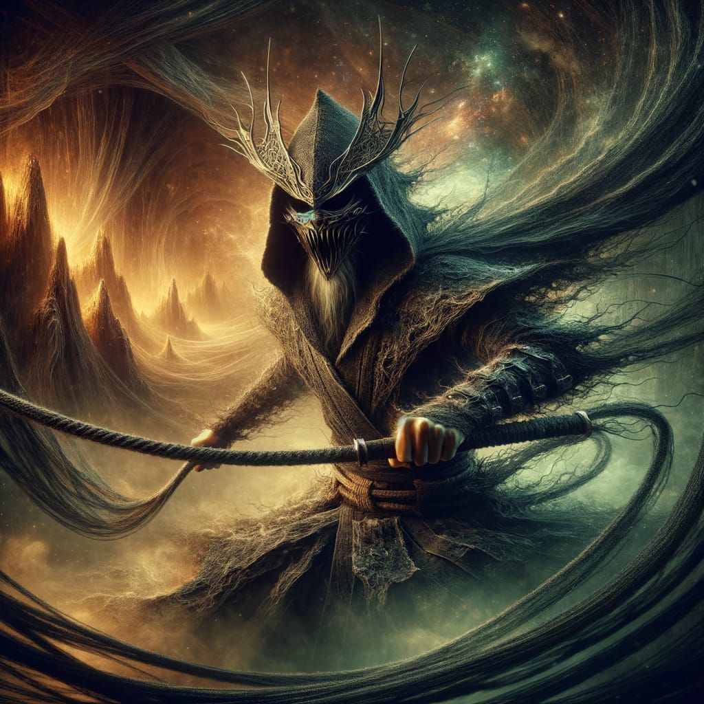 Mysterious Shadow Ninja with Arcane Whip