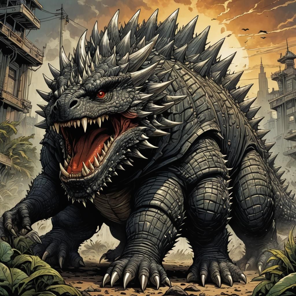 Anguirus Comic Book Art by Mark Brooks and Dan Mumford
