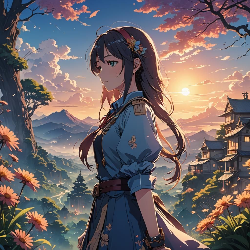 Anime Style Illustration of Dawn's Daydreams