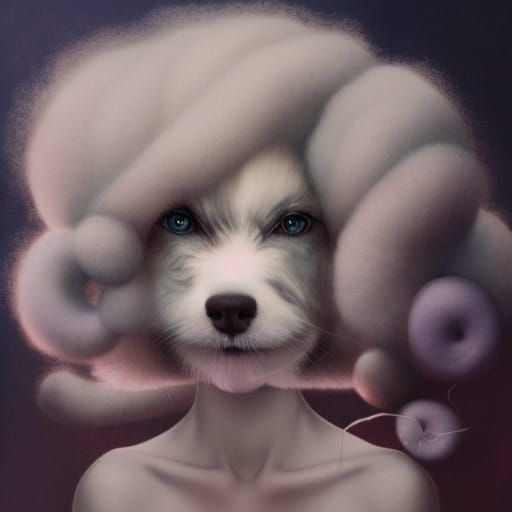 Pastel Sheep Dog by Naoto Hattori Style